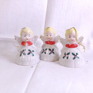 Three Antique Angel Ornaments